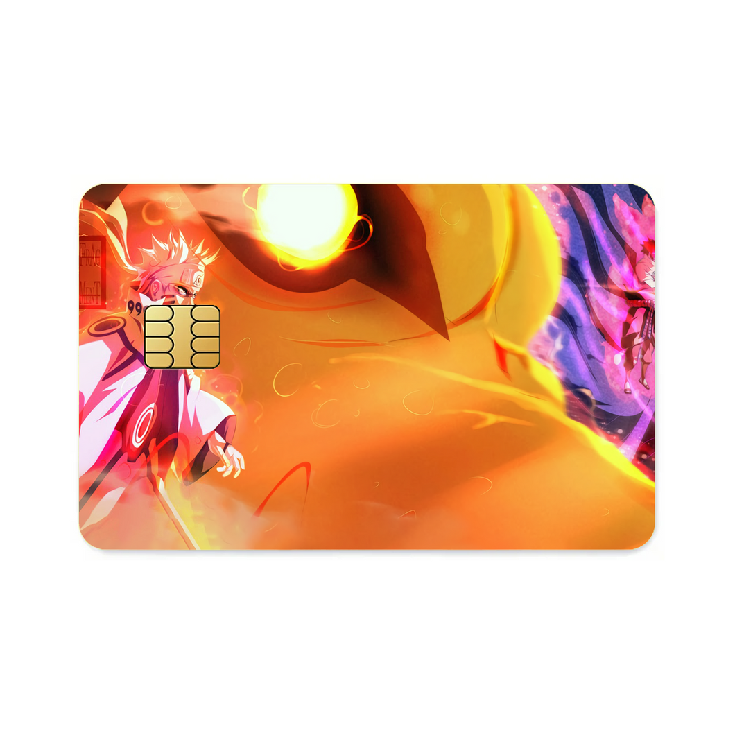 Sasuke (susanoo) and Naruto (sage tailed beast mode)  Credit Card Skins (4-in-1 Pack)