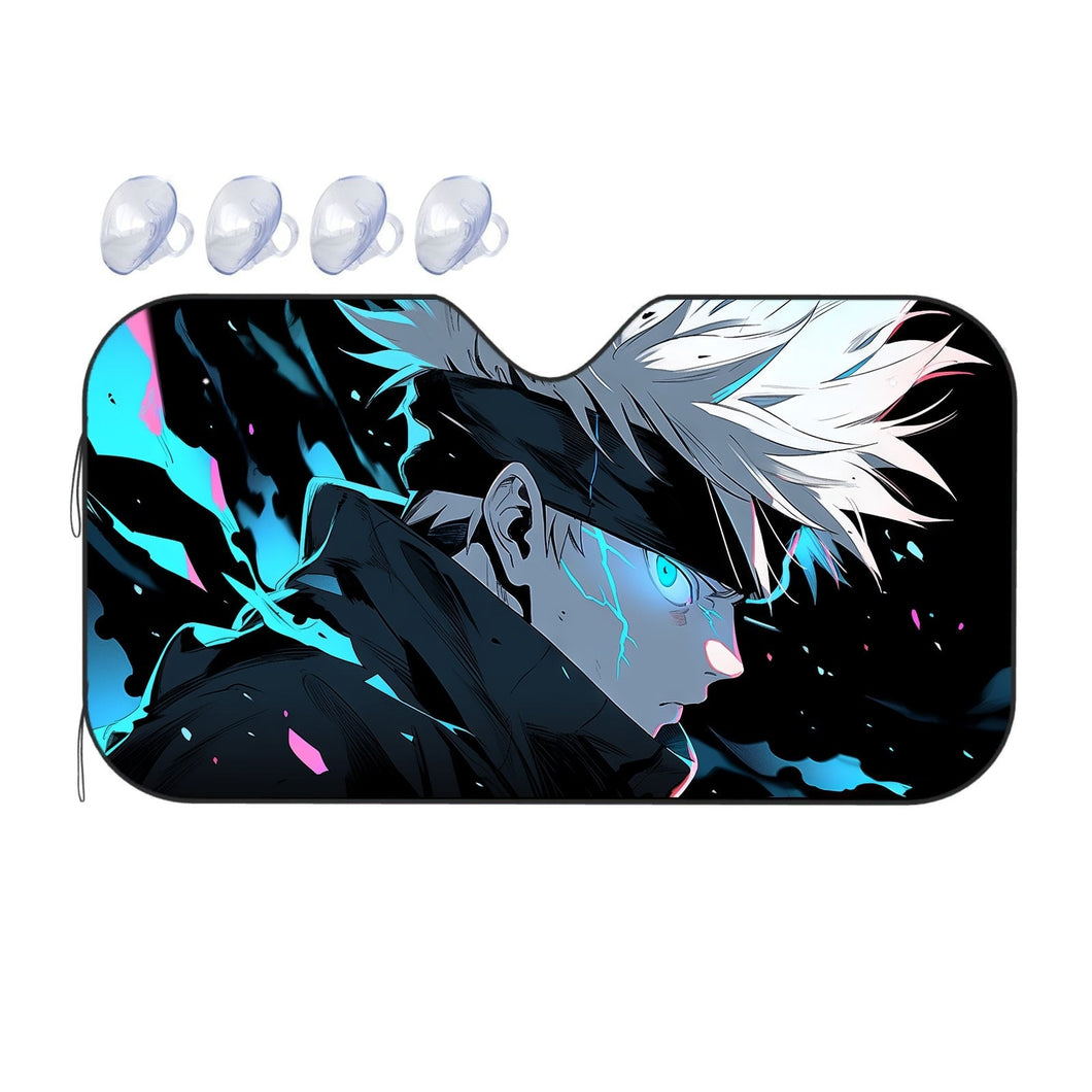 Satoru Gojo Acid Blue Eyes Car Sunshade