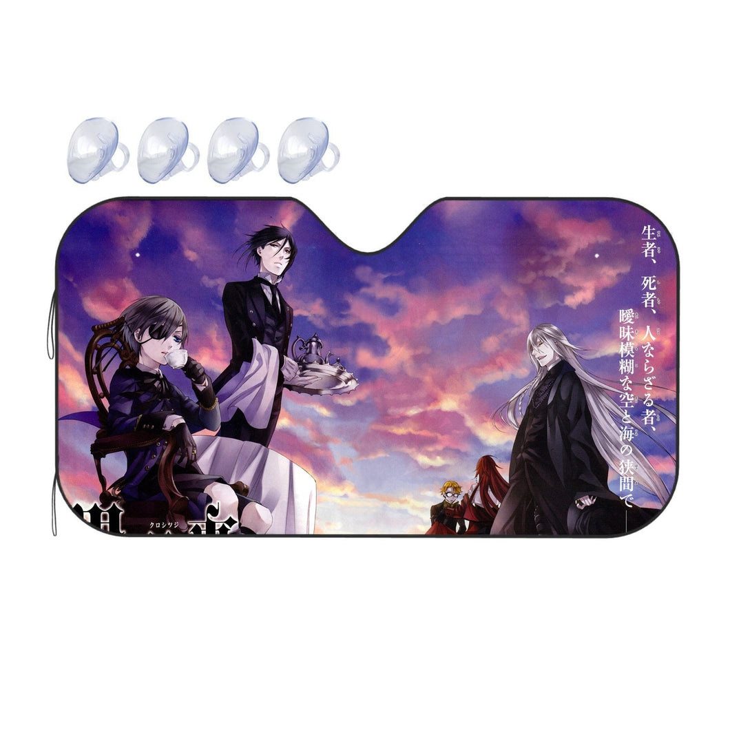 Sebastian Michaelis, Ciel Phantomhive and Undertaker (Black Butler)  Car Sunshade