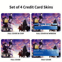 Load image into Gallery viewer, Sebastian Michaelis, Ciel Phantomhive and Undertaker (Black Butler)  Credit Card Skins (4-in-1 Pack)
