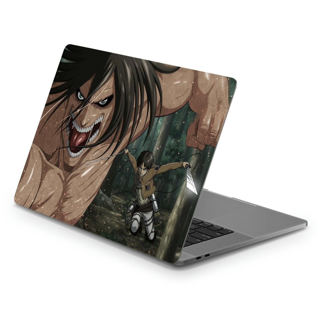 Shingeki no Kyojin - Eren and his Titan  Macbook Skin