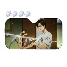 Load image into Gallery viewer, Shinich getting stabbed (Parasyte Car Sunshade
