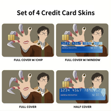 Load image into Gallery viewer, Shinichi Izumi And Miigi Minimalist Credit Card Skins (4-in-1 Pack)
