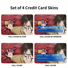 Load image into Gallery viewer, Shinichi stopping a car with Migi  Credit Card Skins (4-in-1 Pack)
