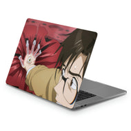 Shinichi stopping a car with Migi  Macbook Skin