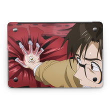 Load image into Gallery viewer, Shinichi stopping a car with Migi  Macbook Skin
