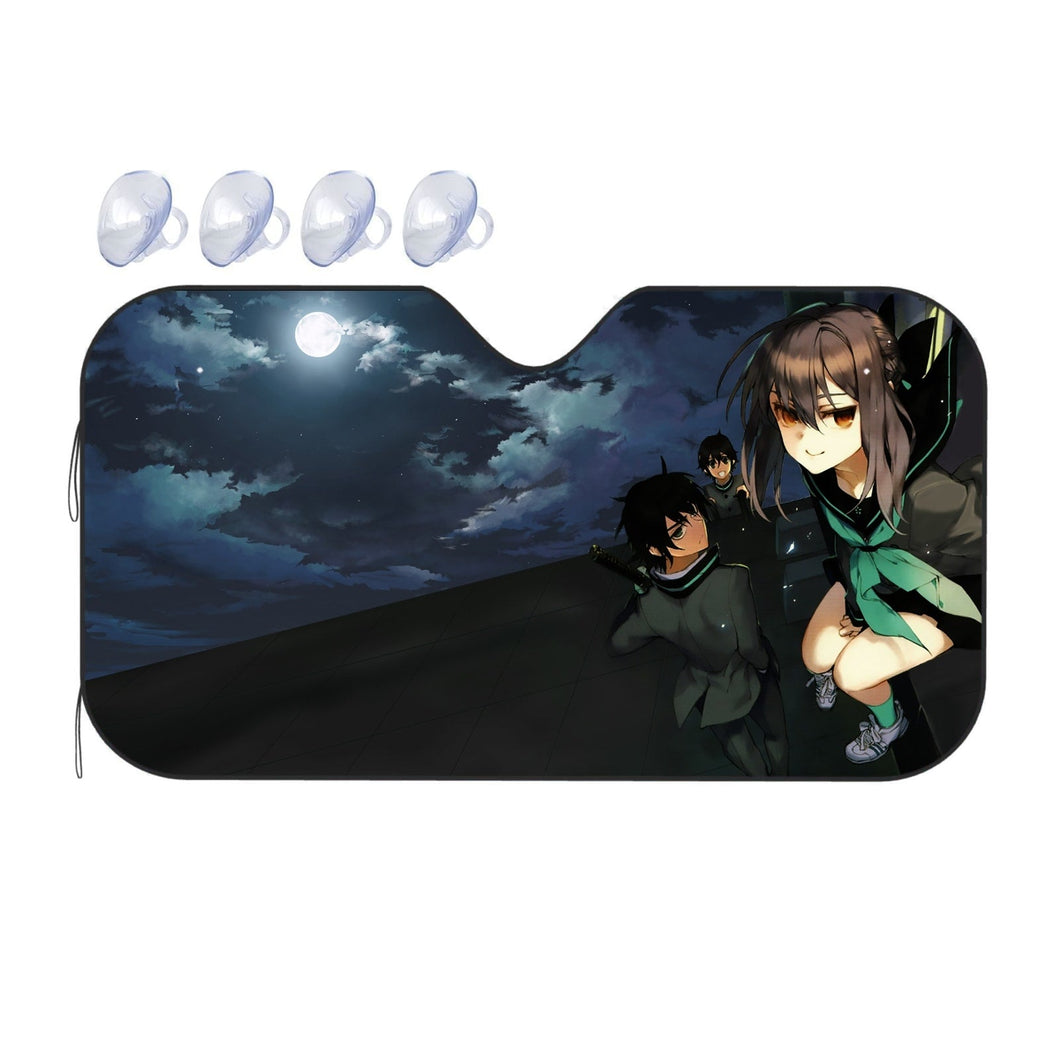 Shinoa, Yu & Yoichi At The Roof  Car Sunshade