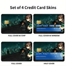 Load image into Gallery viewer, Shinoa, Yu &amp; Yoichi At The Roof  Credit Card Skins (4-in-1 Pack)
