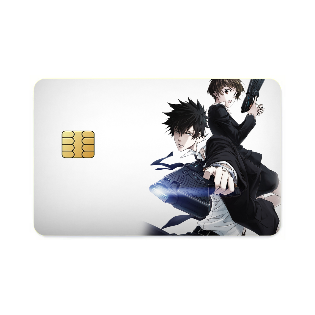 Shinya Kogami And Akane Tsunemori Together Credit Card Skins (4-in-1 Pack)