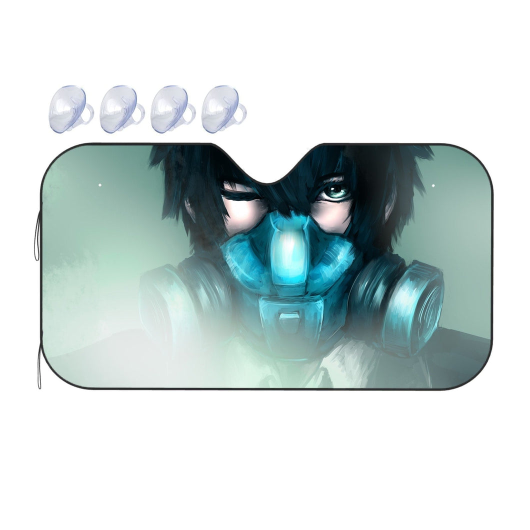 Shinya Kogami wearing Gas Mask  Car Sunshade