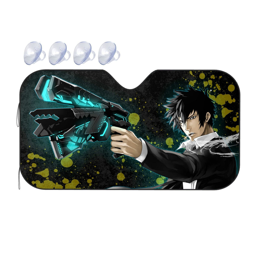 Shinya Kogami With His dominator  Car Sunshade