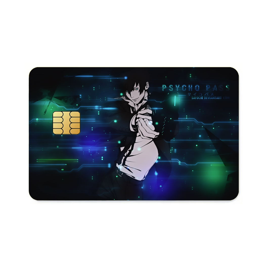 Shinya Kogami With His dominator  Credit Card Skins (4-in-1 Pack)