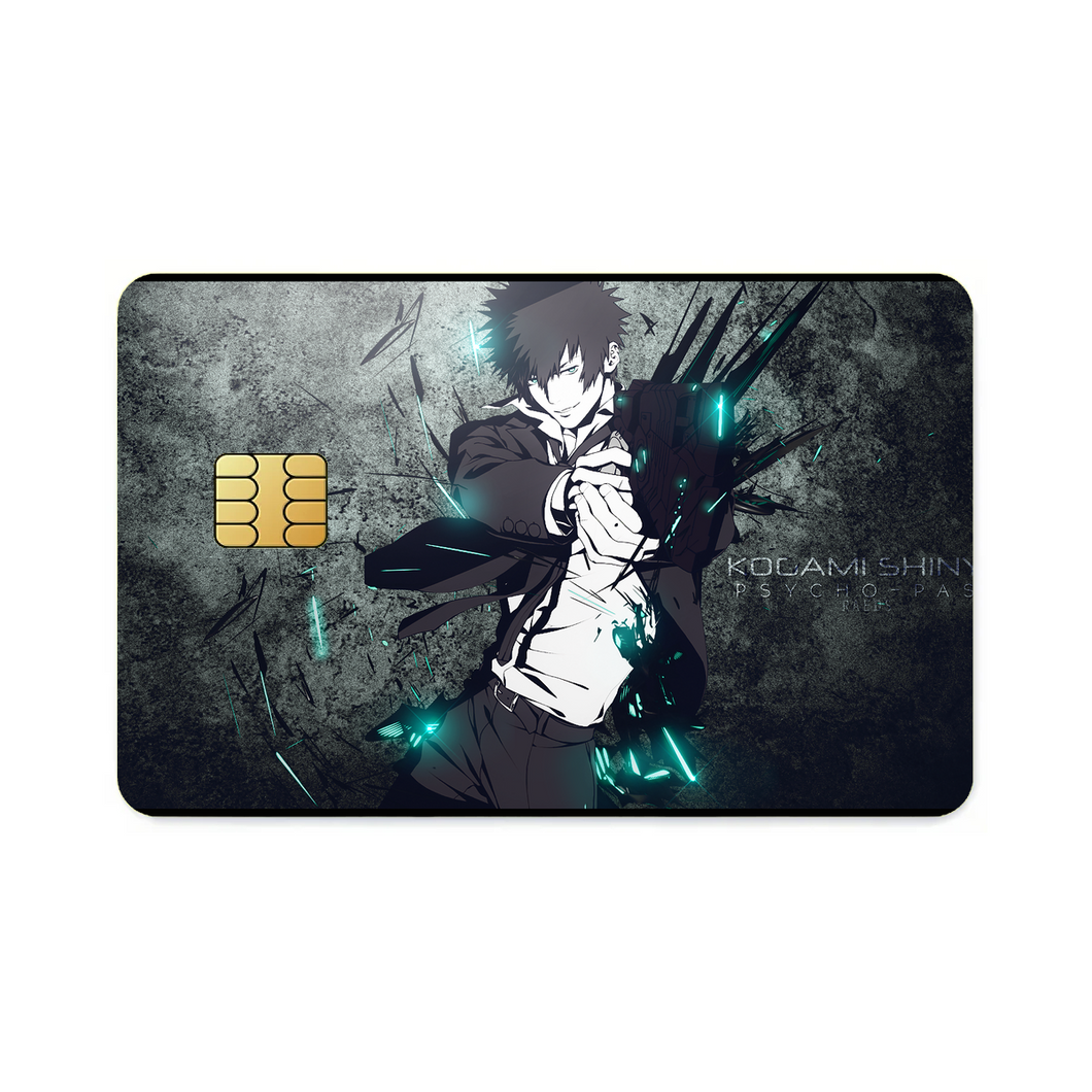 Shinya Kogami With His dominator  Credit Card Skins (4-in-1 Pack)