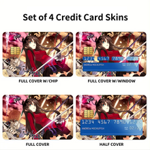 Load image into Gallery viewer, Shiroh and Rin ( Fate/Stay Night) Credit Card Skins (4-in-1 Pack)
