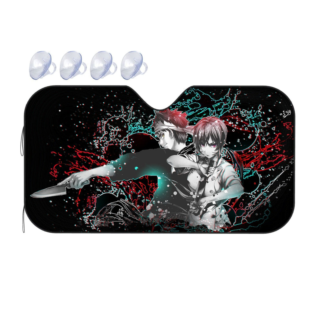 Shokugeki No Soma - Dark Yukihira Souma & Erina Nakiri  Car Sunshade