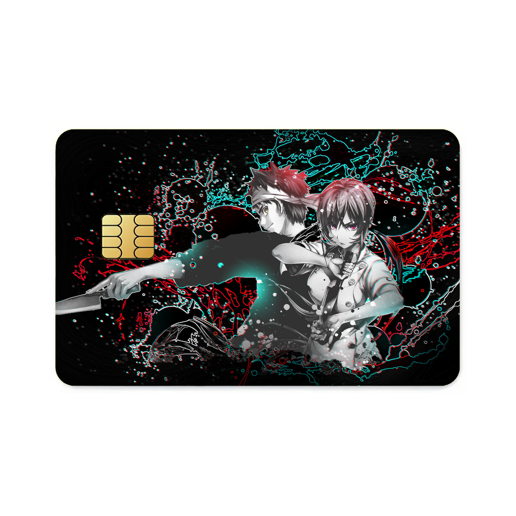 Shokugeki No Soma - Dark Yukihira Souma & Erina Nakiri  Credit Card Skins (4-in-1 Pack)
