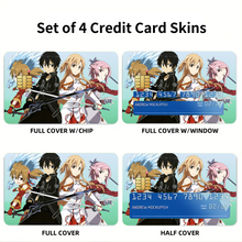 Load image into Gallery viewer, Silica,Kirito,Asuna and Lisbeth  Credit Card Skins (4-in-1 Pack)
