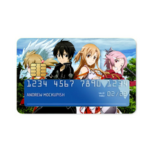 Load image into Gallery viewer, Silica,Kirito,Asuna and Lisbeth Credit Card Skins (4-in-1 Pack)
