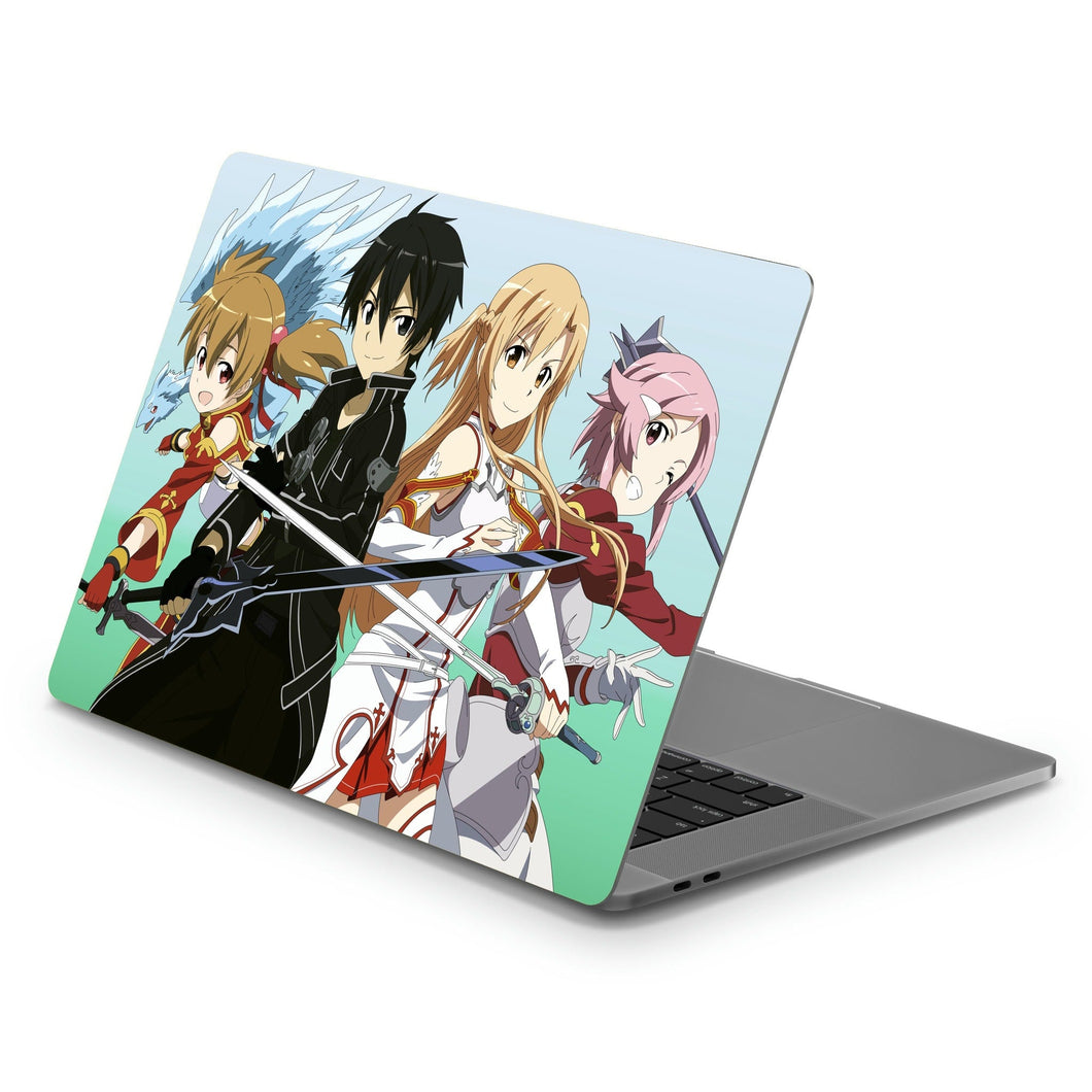 Silica,Kirito,Asuna and Lisbeth  Macbook Skin