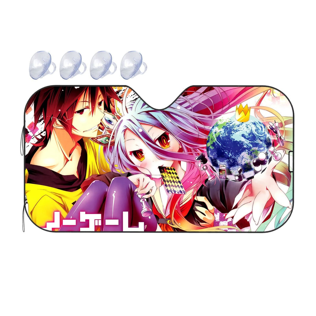 Sora and Shiro (No Game No Life)  Car Sunshade