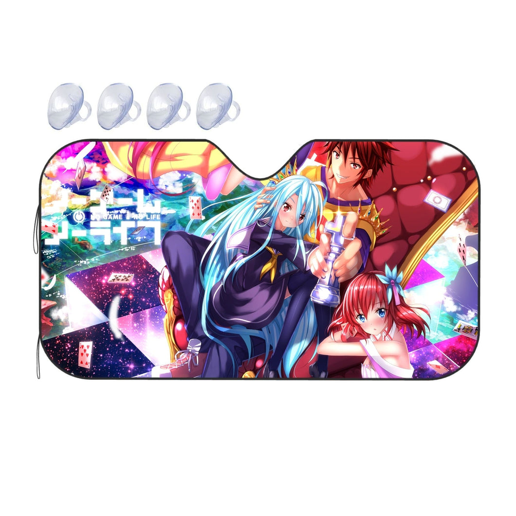 Sora,Shiro and Stephanie  Car Sunshade