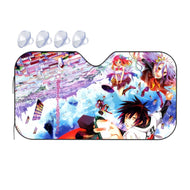 Sora,Shiro,Stephanie and Zell Car Sunshade