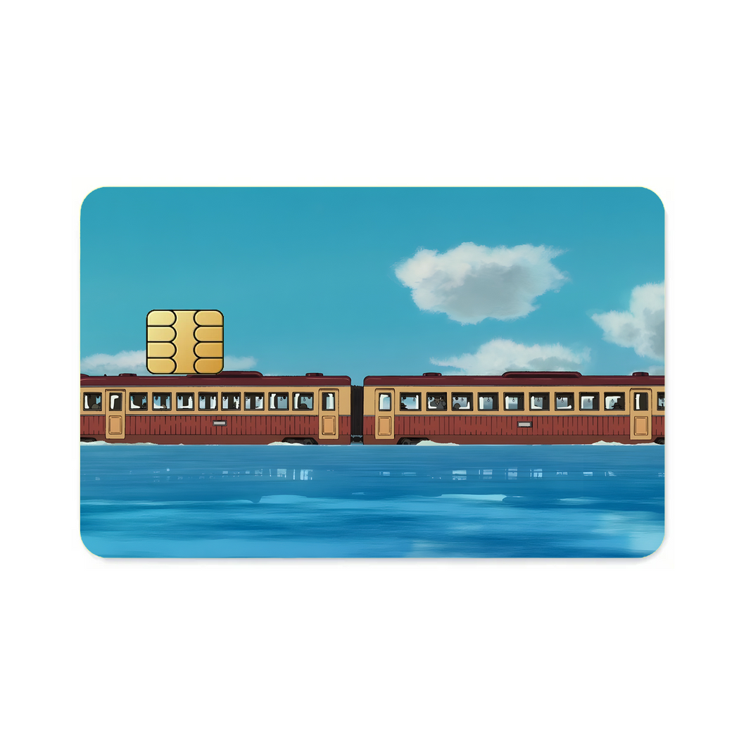 Spirited Away Train  Credit Card Skins (4-in-1 Pack)