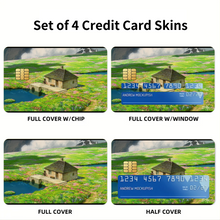Load image into Gallery viewer, studio ghibli Howl&#39;s Moving Castle Credit Card Skins (4-in-1 Pack)
