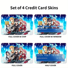 Load image into Gallery viewer, Sword Art Online Asuna Yuuki, Yui  Credit Card Skins (4-in-1 Pack)

