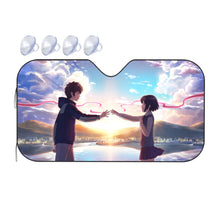 Load image into Gallery viewer, Taki and Mitsuha (Your Name) Car Sunshade
