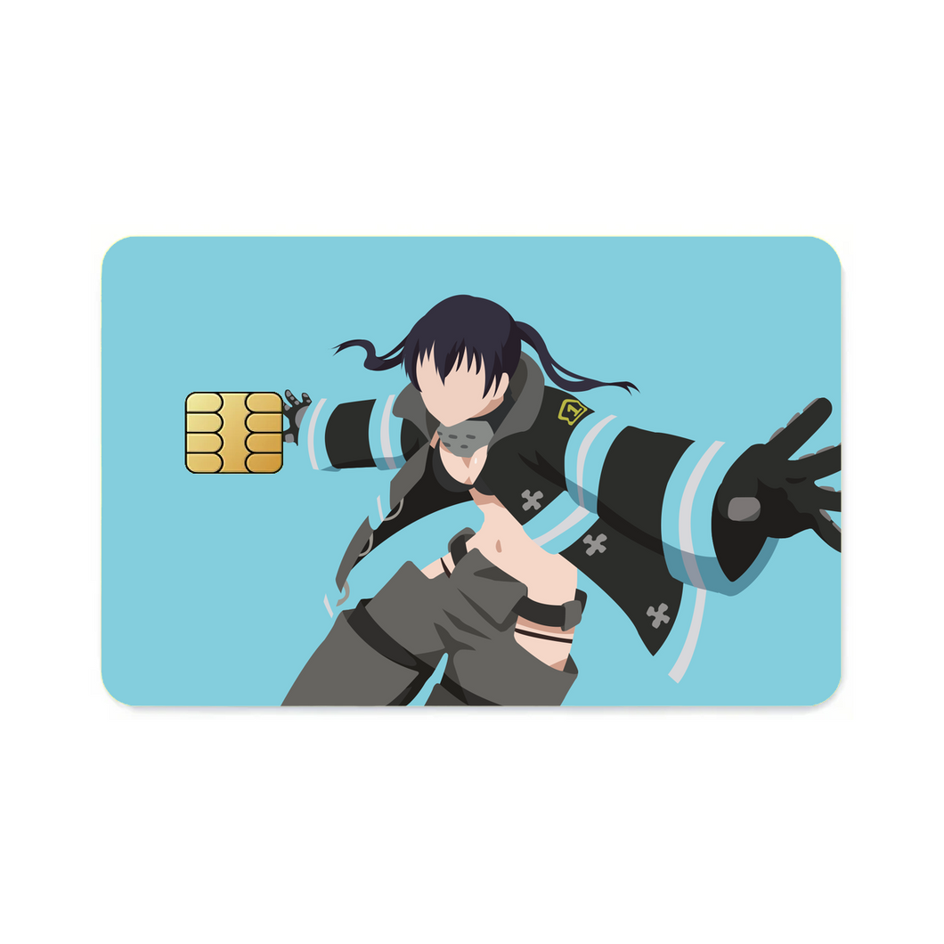 Tamaki Kotatsu from Fire Force Minimalistfor Dekstop  Credit Card Skins (4-in-1 Pack)