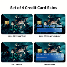 Load image into Gallery viewer, Tanjirou and Nezuko  Credit Card Skins (4-in-1 Pack)
