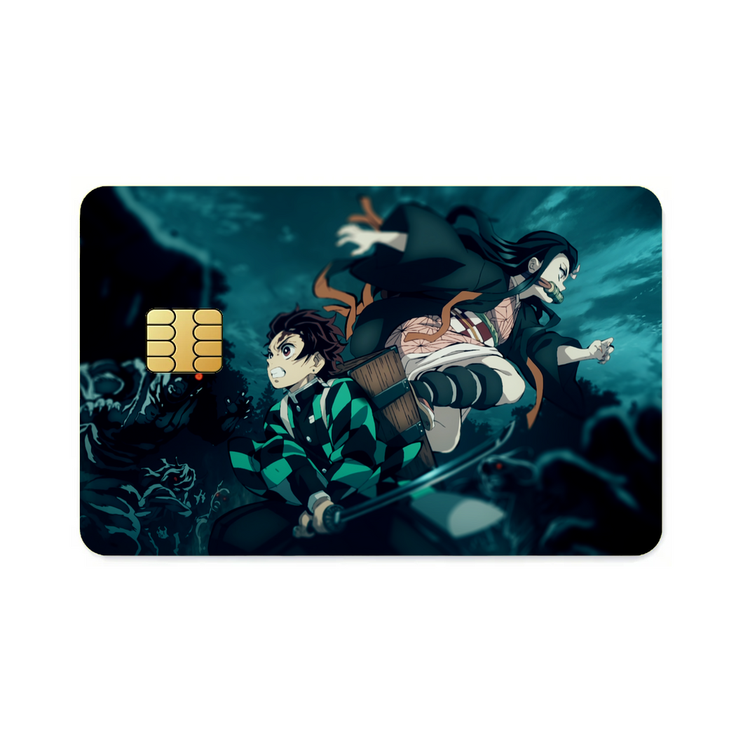 Tanjirou and Nezuko  Credit Card Skins (4-in-1 Pack)