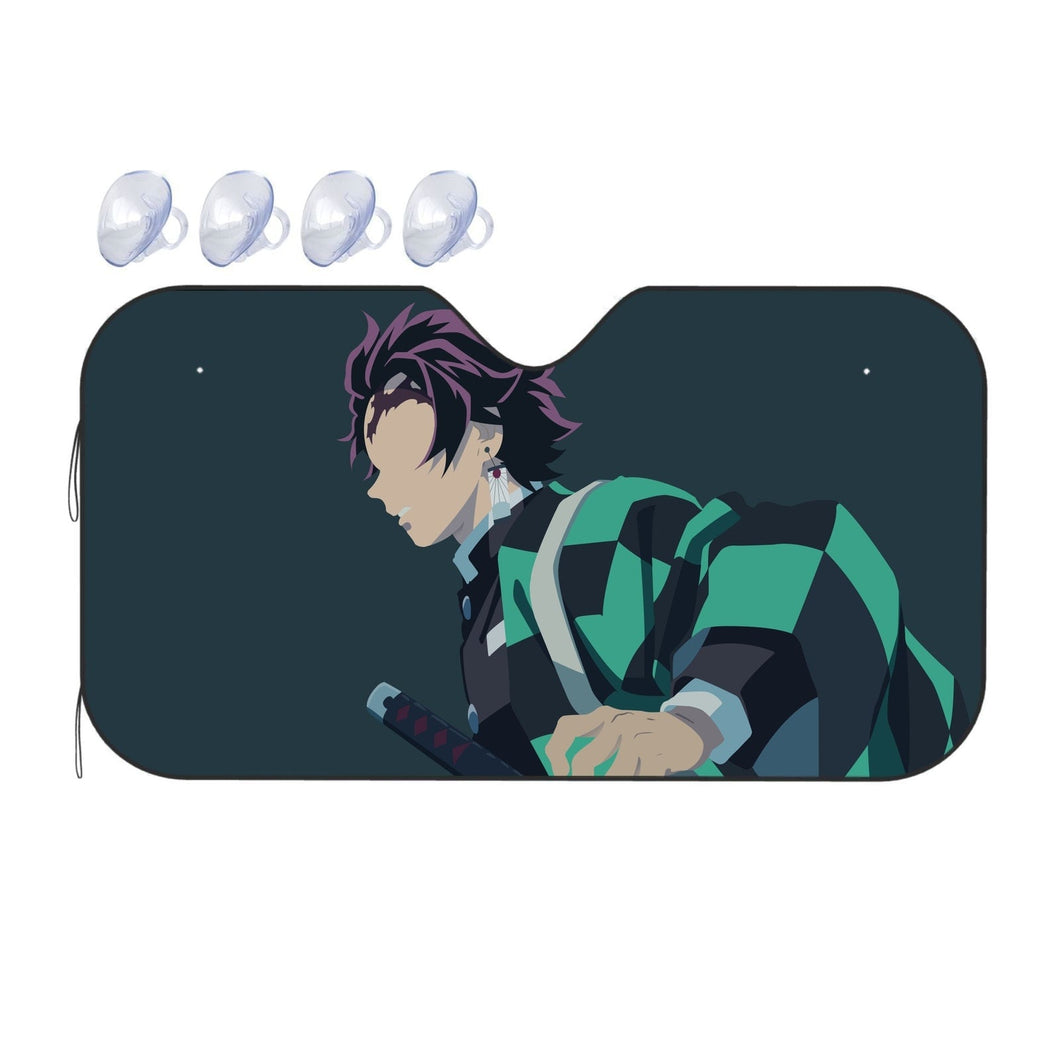 Tanjirou Kamado from Demon Slayer : Kimetsu no Yaibafor Dekstop without logo  Car Sunshade