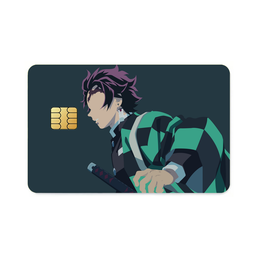 Tanjirou Kamado from Demon Slayer : Kimetsu no Yaibafor Dekstop without logo  Credit Card Skins (4-in-1 Pack)