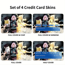 Load image into Gallery viewer, Team 7: Sasuke,Sakura and Naruto  Credit Card Skins (4-in-1 Pack)
