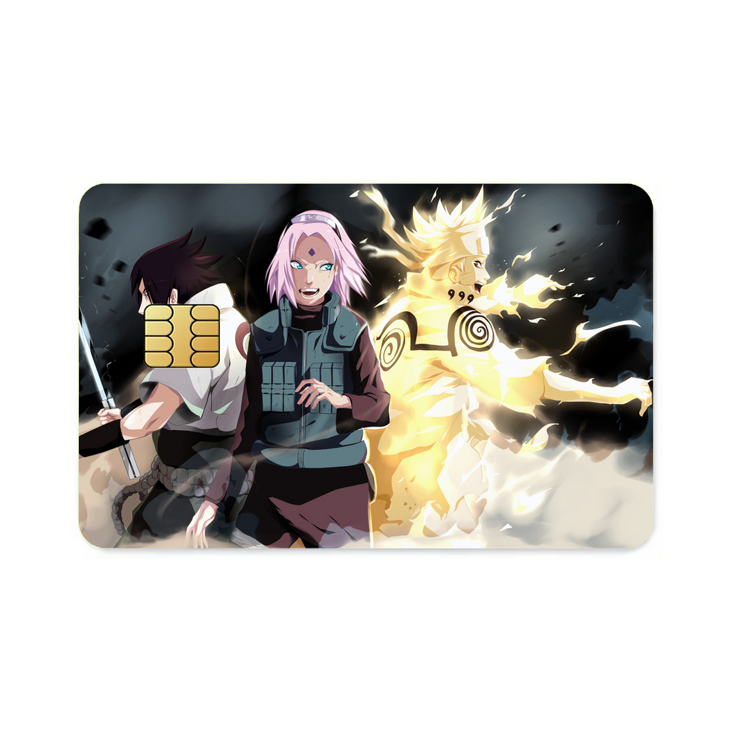 Team 7: Sasuke,Sakura and Naruto  Credit Card Skins (4-in-1 Pack)
