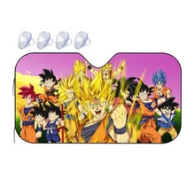 Load image into Gallery viewer, The many forms of Goku throughout the years  Car Sunshade
