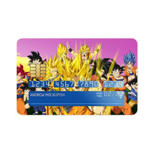 Load image into Gallery viewer, The many forms of Goku throughout the years  Credit Card Skins (4-in-1 Pack)
