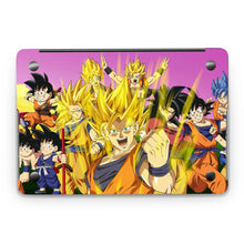 Load image into Gallery viewer, The many forms of Goku throughout the years  Macbook Skin
