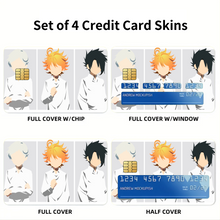Load image into Gallery viewer, The Promised Neverland Ray, Norman, Emma  Credit Card Skins (4-in-1 Pack)
