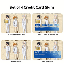 Load image into Gallery viewer, The Promised Neverland Ray, Norman, Emma  Credit Card Skins (4-in-1 Pack)
