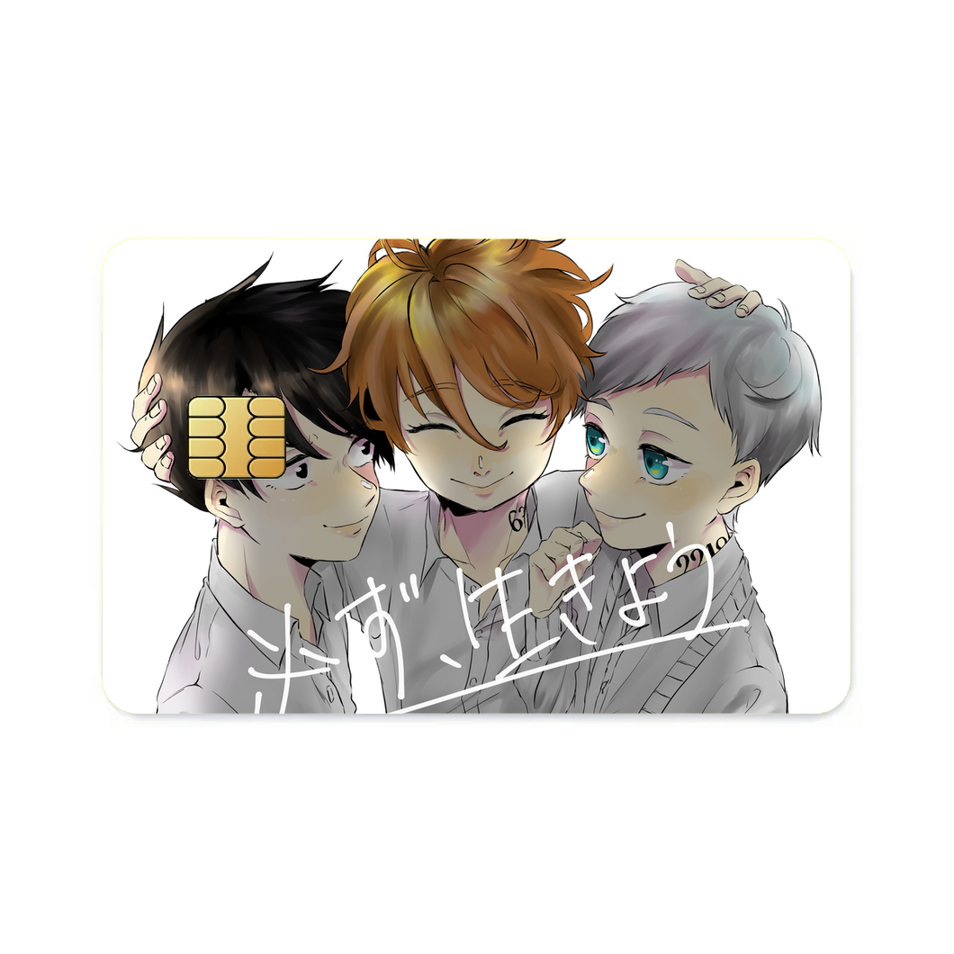 The Promised Neverland Ray, Norman, Emma  Credit Card Skins (4-in-1 Pack)