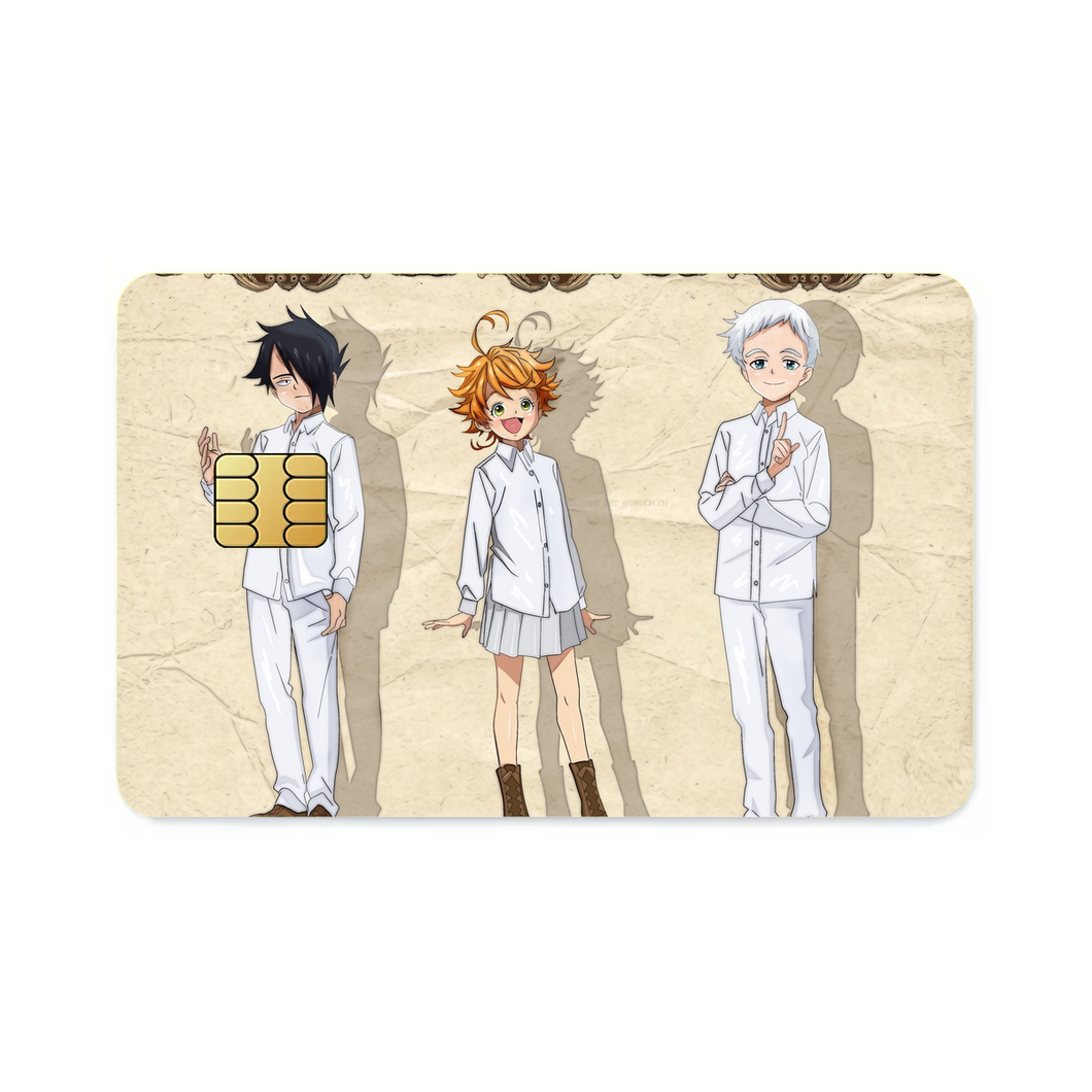 The Promised Neverland Ray, Norman, Emma  Credit Card Skins (4-in-1 Pack)