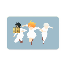 Load image into Gallery viewer, The Promised Neverland Ray, Norman, Emma  Credit Card Skins (4-in-1 Pack)
