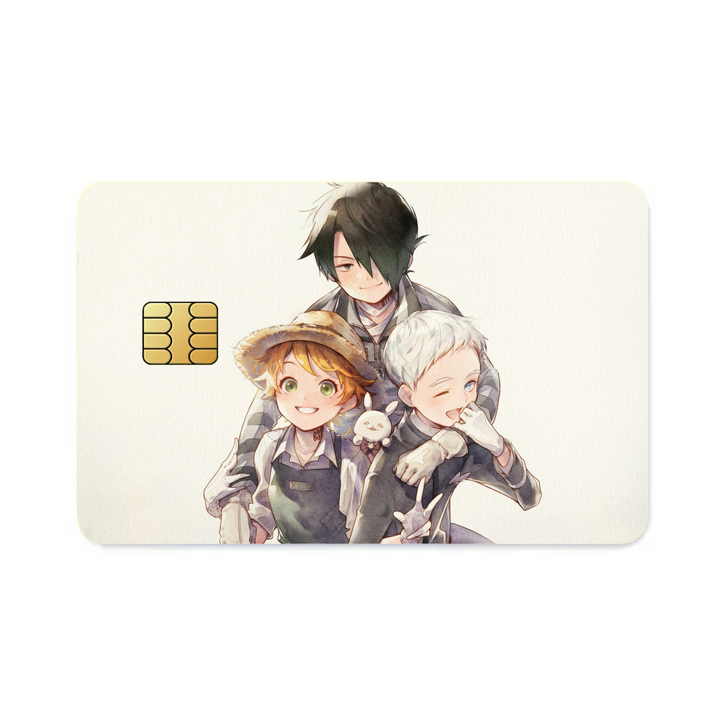 The Promised Neverland Ray, Norman, Emma  Credit Card Skins (4-in-1 Pack)