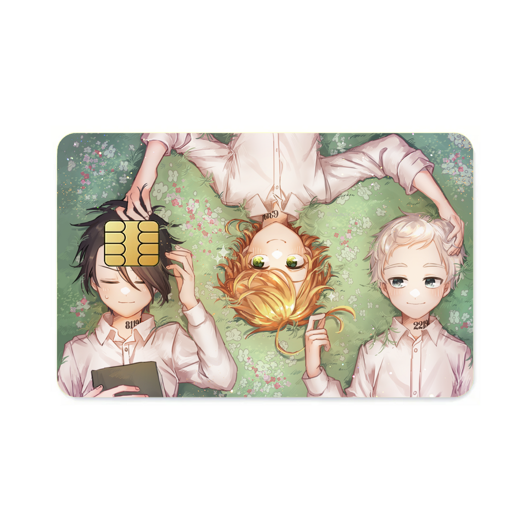 The Promised Neverland Ray, Norman, Emma  Credit Card Skins (4-in-1 Pack)