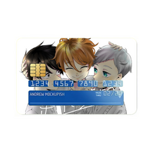 Load image into Gallery viewer, The Promised Neverland Ray, Norman, Emma  Credit Card Skins (4-in-1 Pack)
