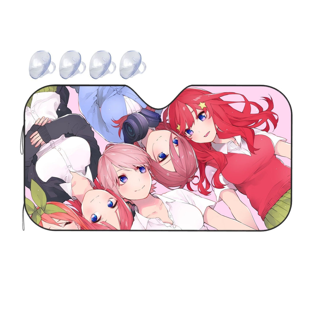 The Quintessential Quintuplets Miku Nakano, Itsuki Nakano, Nino Nakano, Yotsuba Nakano, Ichika Nakano  Car Sunshade
