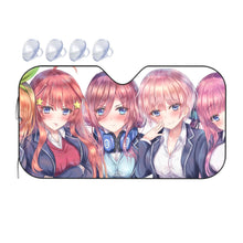 Load image into Gallery viewer, The Quintessential Quintuplets Miku Nakano, Itsuki Nakano, Nino Nakano, Yotsuba Nakano, Ichika Nakano  Car Sunshade
